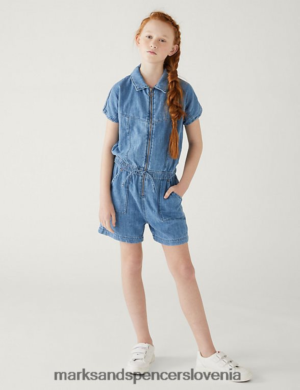 igralna obleka denim Marks & Spencer oblačila otroci 6T8F6X9670