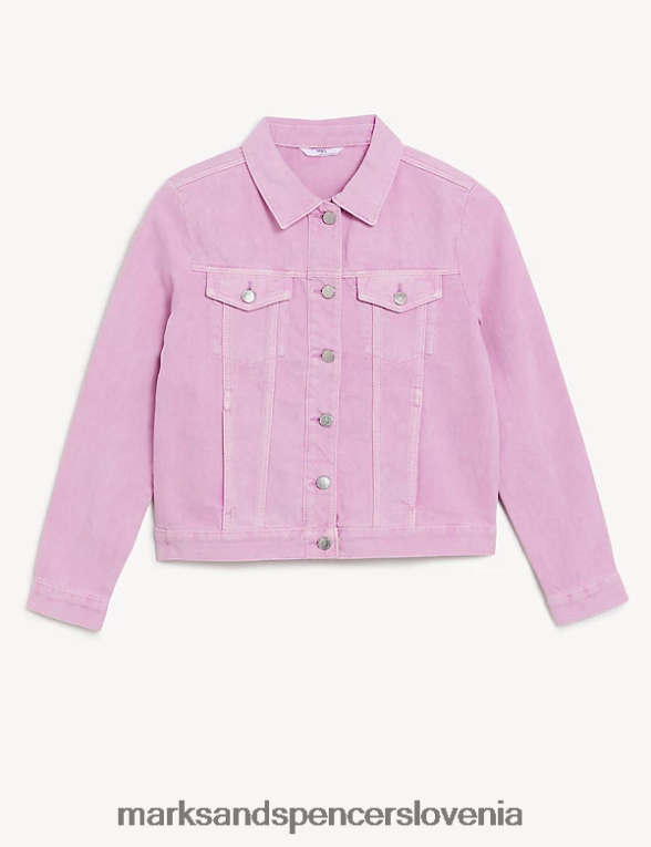 Denim jakna roza Marks & Spencer oblačila otroci 6T8F6X9571