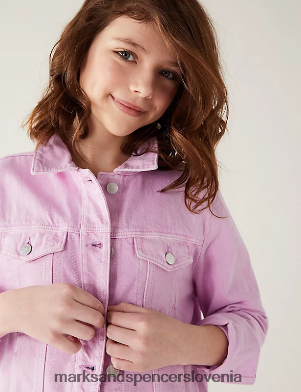 Denim jakna roza Marks & Spencer oblačila otroci 6T8F6X9571