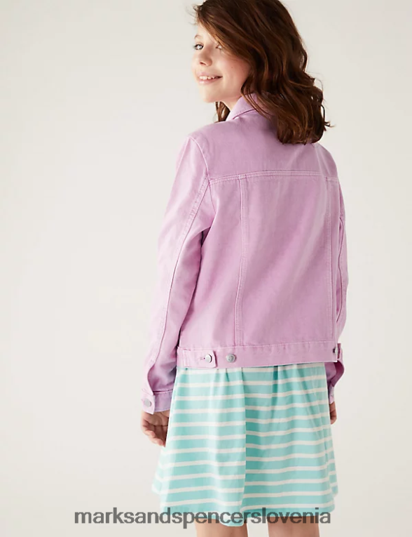 Denim jakna roza Marks & Spencer oblačila otroci 6T8F6X9571