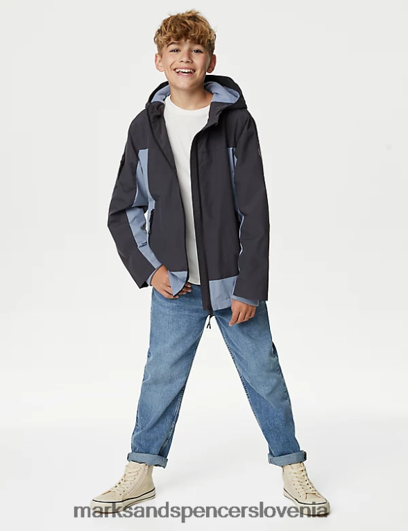 anorak s kapuco v nevihtni obleki siva mešanica Marks & Spencer oblačila otroci 6T8F6X7864