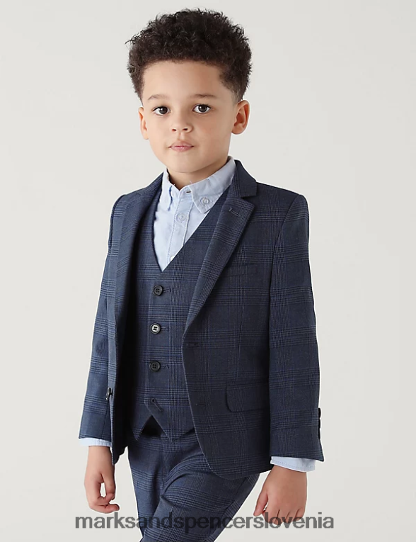 karirasti suknjič mornarica Marks & Spencer oblačila otroci 6T8F6X7984