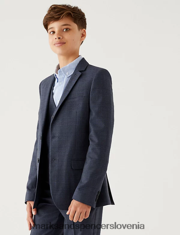karirasti suknjič mornarica Marks & Spencer oblačila otroci 6T8F6X8088