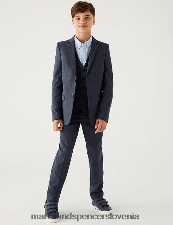 karirasti suknjič mornarica Marks & Spencer oblačila otroci 6T8F6X8088