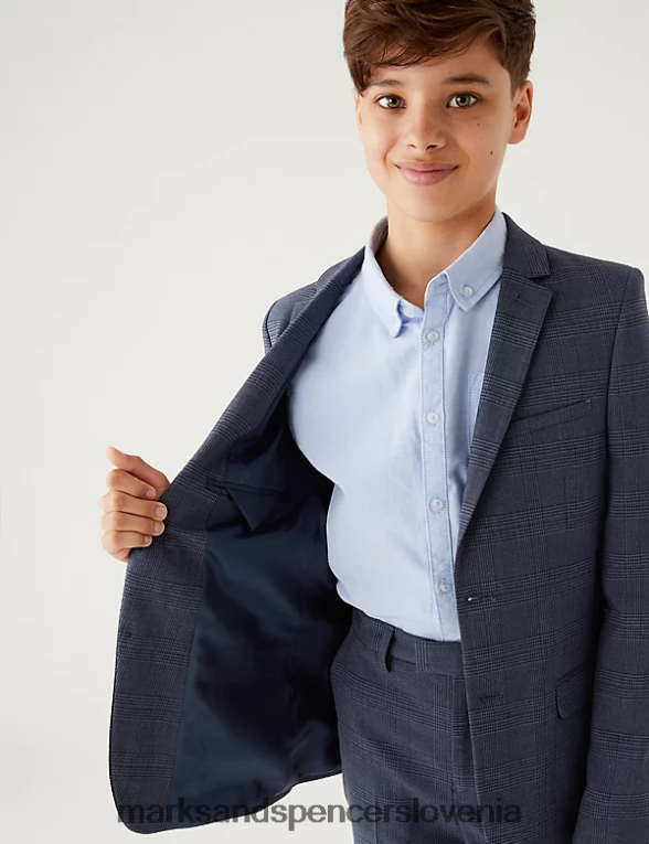 karirasti suknjič mornarica Marks & Spencer oblačila otroci 6T8F6X8088