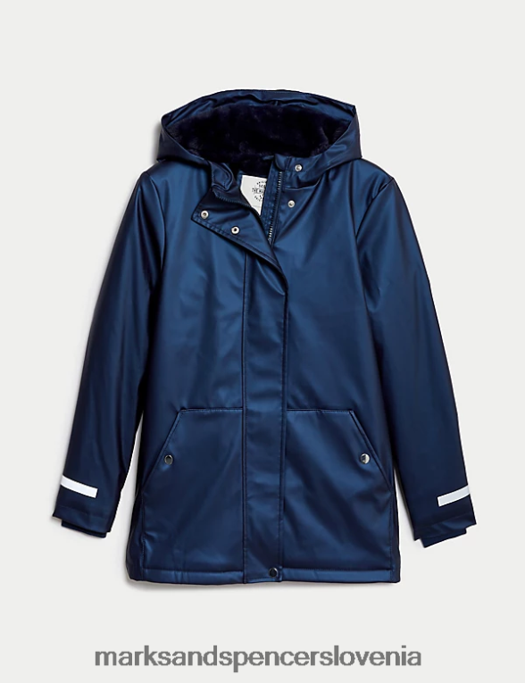 kovinski ribiški plašč stormwear mornarica Marks & Spencer oblačila otroci 6T8F6X9457