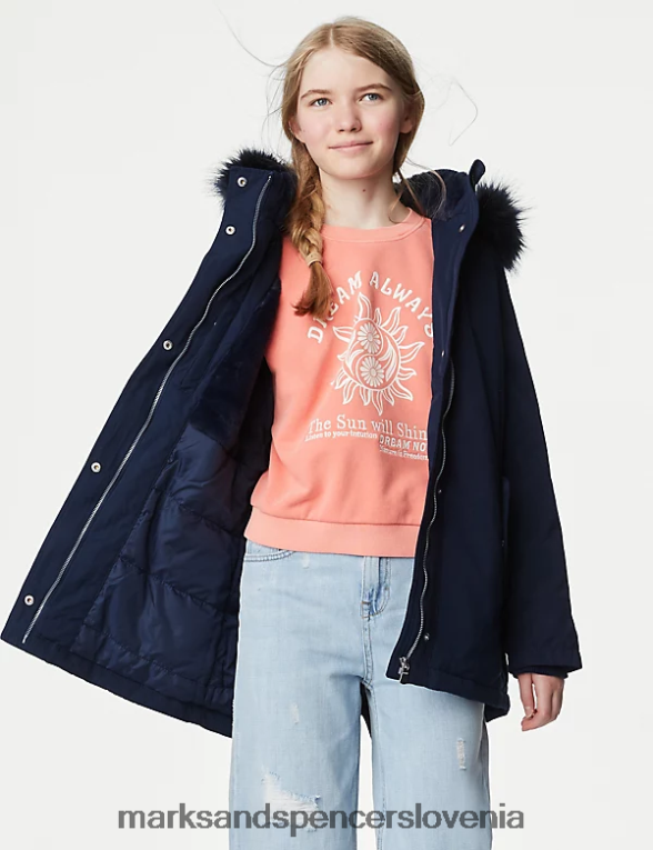 nevihtna parka mornarica Marks & Spencer oblačila otroci 6T8F6X9537