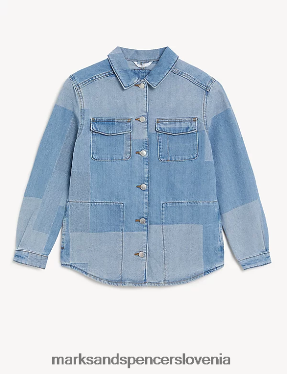 patchwork jakna denim Marks & Spencer oblačila otroci 6T8F6X9322