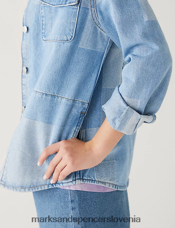 patchwork jakna denim Marks & Spencer oblačila otroci 6T8F6X9322