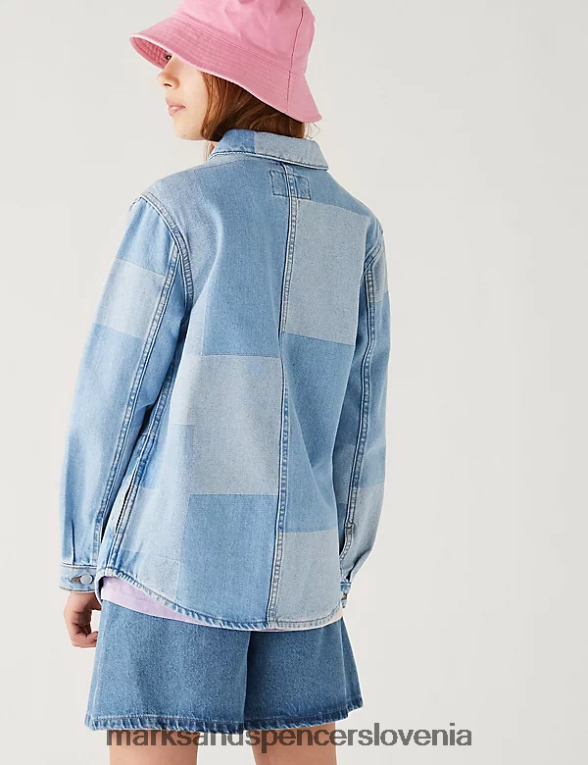 patchwork jakna denim Marks & Spencer oblačila otroci 6T8F6X9322