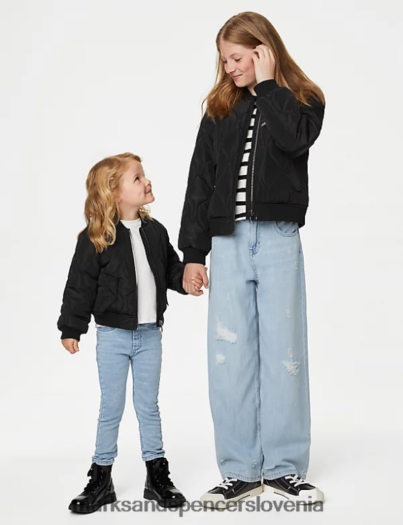 podložen bomber v nevihtni obleki Črna Marks & Spencer oblačila otroci 6T8F6X9365