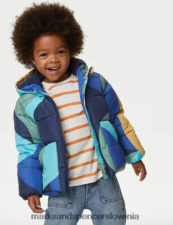 podložen plašč s potiskom stormwear multi Marks & Spencer oblačila otroci 6T8F6X8067