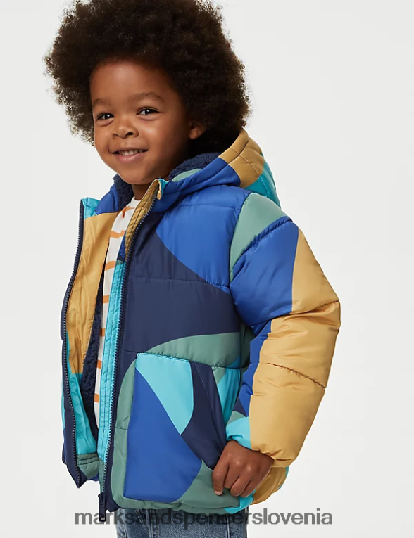 podložen plašč s potiskom stormwear multi Marks & Spencer oblačila otroci 6T8F6X8067
