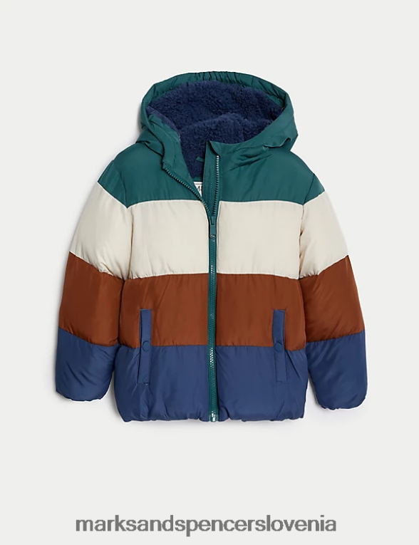 stormwear borg podložen podložen plašč multi Marks & Spencer oblačila otroci 6T8F6X8033