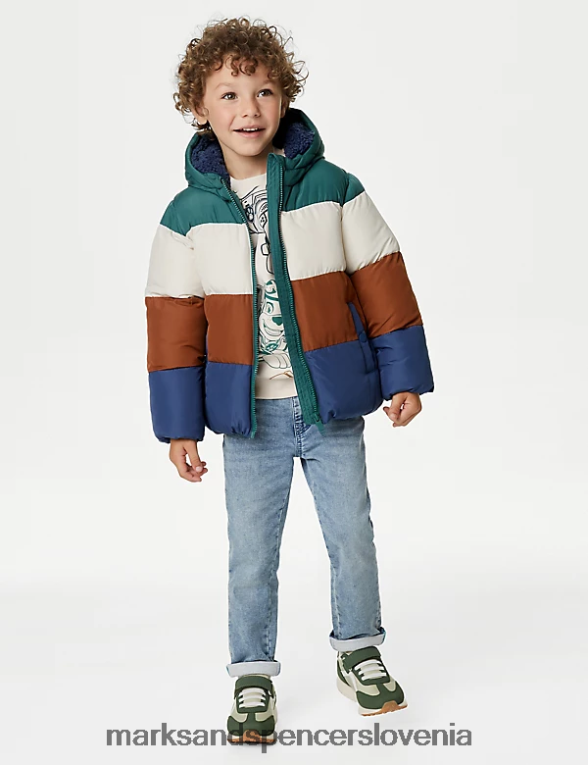 stormwear borg podložen podložen plašč multi Marks & Spencer oblačila otroci 6T8F6X8033