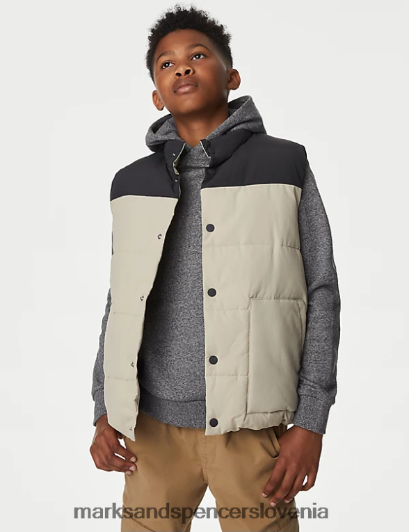 stormwear borg podložena jopica kamnita mešanica Marks & Spencer oblačila otroci 6T8F6X8464