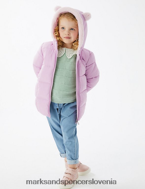 stormwear kitten plašč s parangalom, podložen z ušesi roza Marks & Spencer oblačila otroci 6T8F6X9871