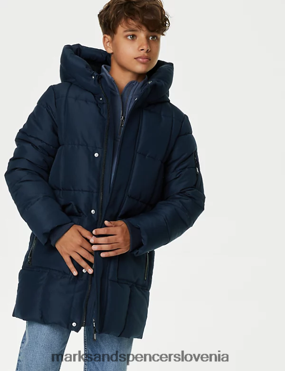 stormwear podložen dežni plašč s parangalom mornarica Marks & Spencer oblačila otroci 6T8F6X8132