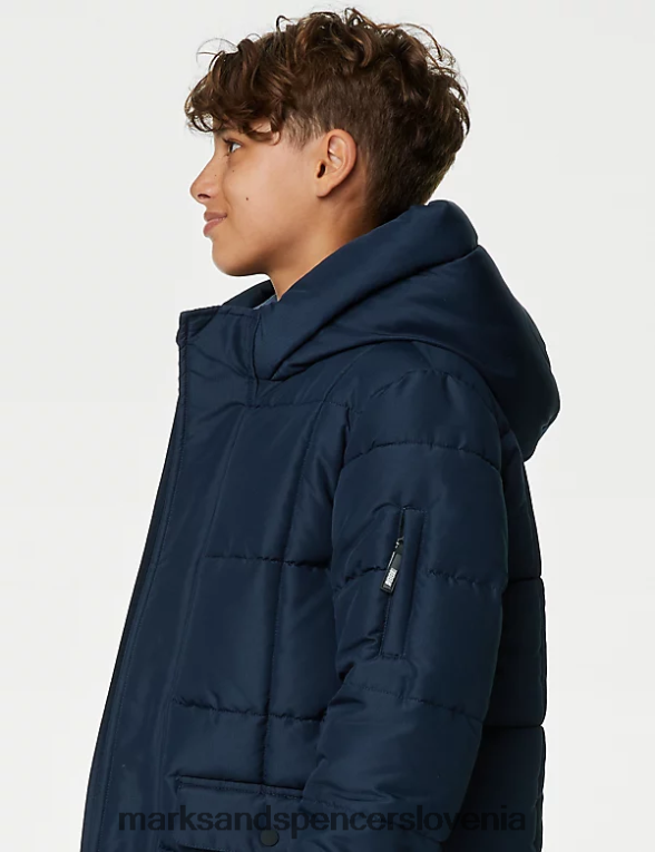 stormwear podložen dežni plašč s parangalom mornarica Marks & Spencer oblačila otroci 6T8F6X8132