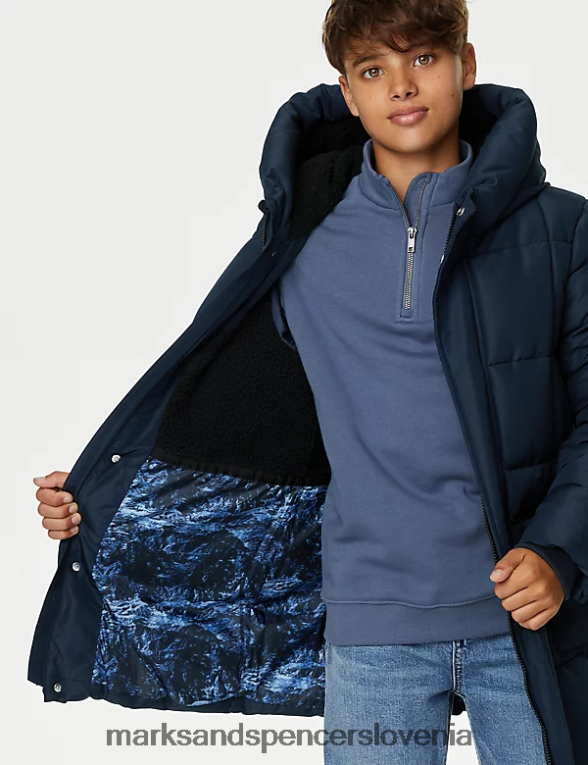 stormwear podložen dežni plašč s parangalom mornarica Marks & Spencer oblačila otroci 6T8F6X8132