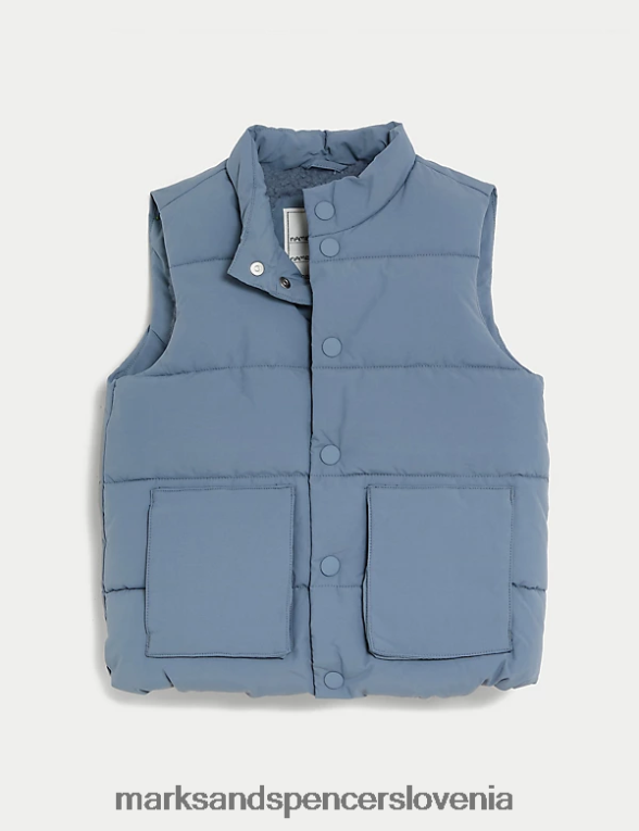 stormwear podložena jopica jekleno modra Marks & Spencer oblačila otroci 6T8F6X8494