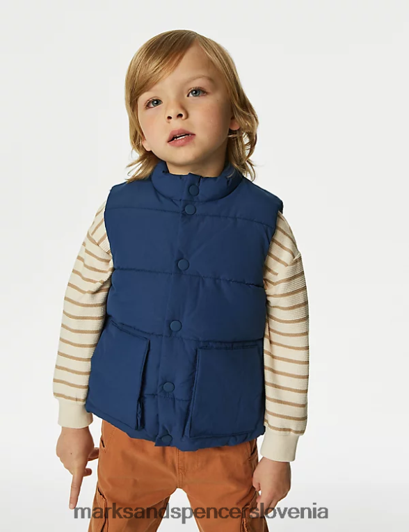 stormwear podložena jopica mornarica Marks & Spencer oblačila otroci 6T8F6X8495