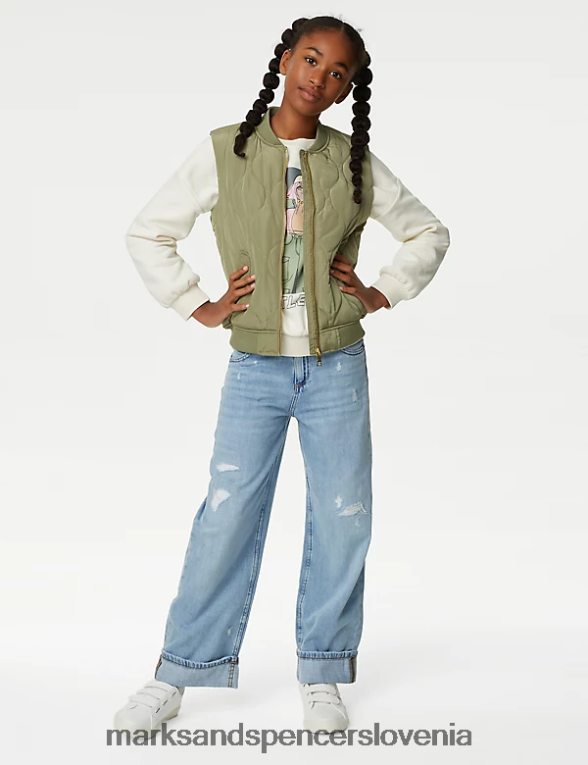 stormwear podložena jopica zelena Marks & Spencer oblačila otroci 6T8F6X9499