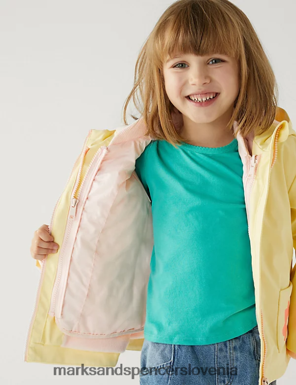 stormwear potiskan dežni plašč 3 v 1 rumena Marks & Spencer oblačila otroci 6T8F6X9149