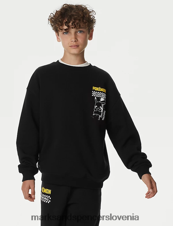 bombažna jopica pokemon črna mešanica Marks & Spencer oblačila otroci 6T8F6X7989