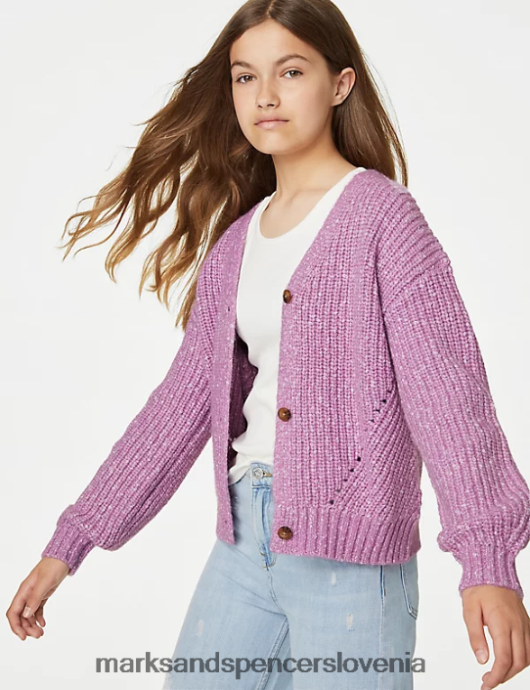 navaden kardigan roza Marks & Spencer oblačila otroci 6T8F6X9044