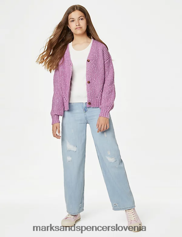 navaden kardigan roza Marks & Spencer oblačila otroci 6T8F6X9044
