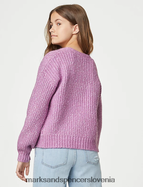 navaden kardigan roza Marks & Spencer oblačila otroci 6T8F6X9044