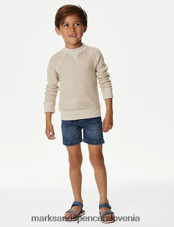 pulover iz čistega bombaža kamen Marks & Spencer oblačila otroci 6T8F6X7857