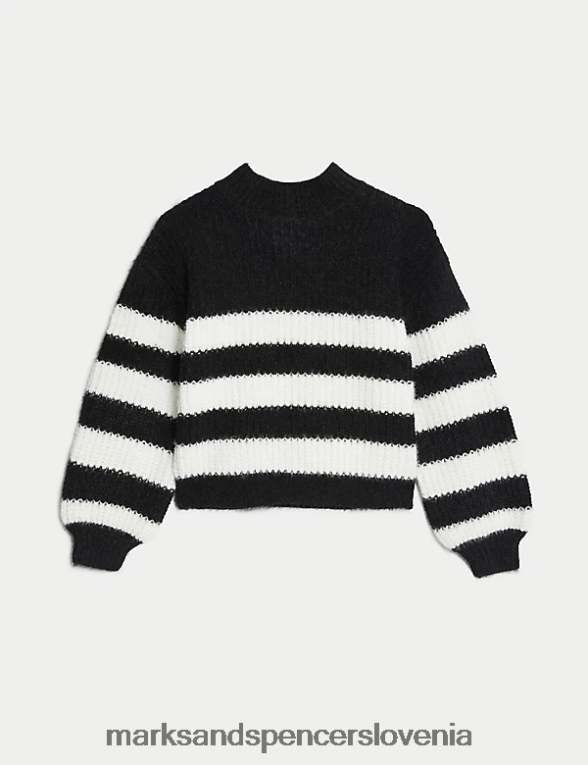 črtast pulover črna mešanica Marks & Spencer oblačila otroci 6T8F6X9635