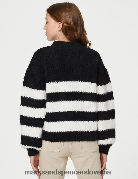 črtast pulover črna mešanica Marks & Spencer oblačila otroci 6T8F6X9635