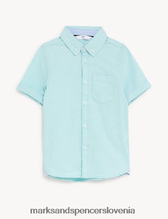 oksford srajca iz čistega bombaža lahka aqua Marks & Spencer oblačila otroci 6T8F6X8556