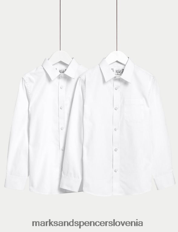 2pk običajne šolske majice, primerne za kožo bela Marks & Spencer šolska uniforma otroci 6T8F6X7917