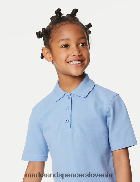 2pk šolske polo majice, odporne na madeže modra Marks & Spencer šolska uniforma otroci 6T8F6X9400