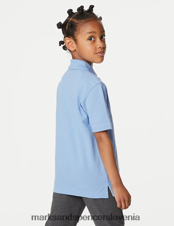 2pk šolske polo majice, odporne na madeže modra Marks & Spencer šolska uniforma otroci 6T8F6X9400