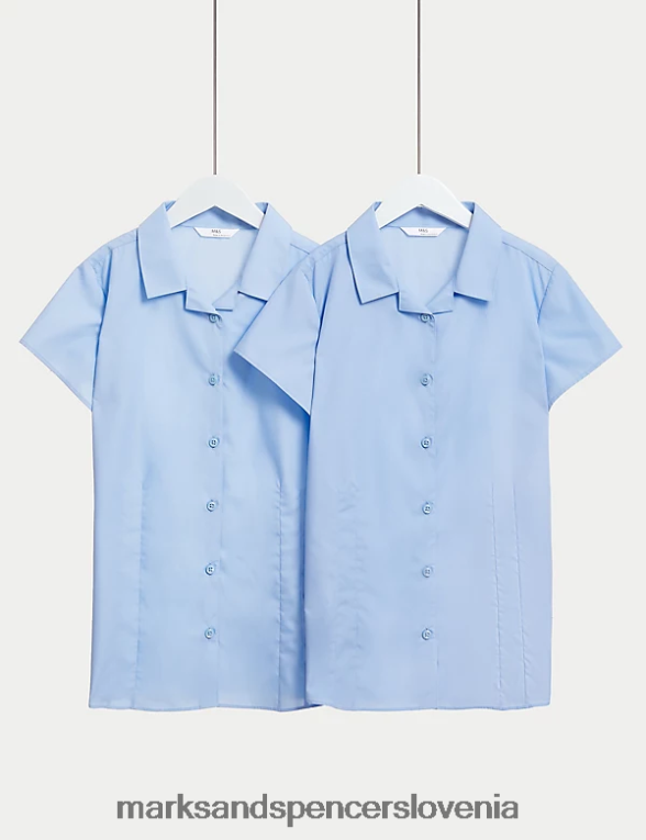 2pk šolske srajce Revere, ki jih je enostavno likati modra Marks & Spencer šolska uniforma otroci 6T8F6X9780