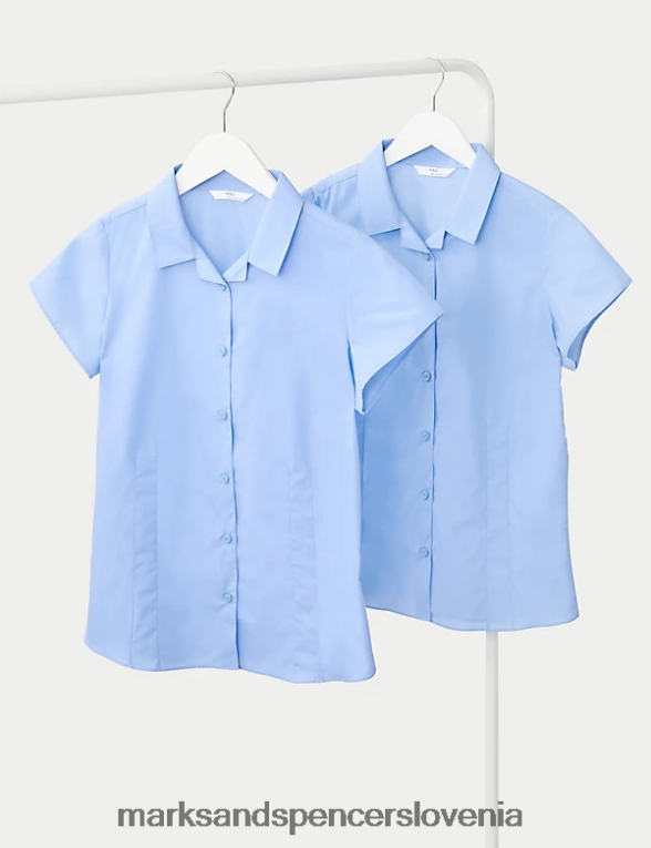 2pk šolske srajce Revere, ki jih je enostavno likati modra Marks & Spencer šolska uniforma otroci 6T8F6X9780