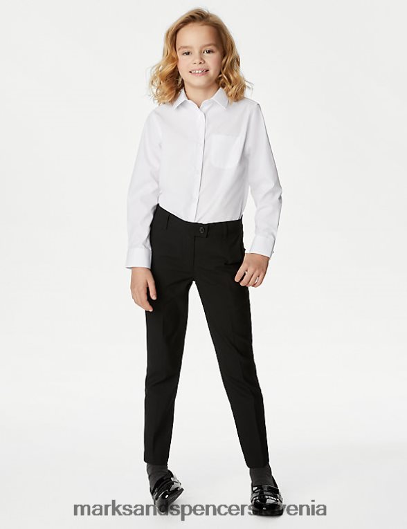 2pk šolske srajce brez železa bela Marks & Spencer šolska uniforma otroci 6T8F6X9157