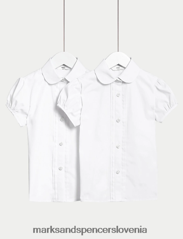 2pk šolske srajce, ki jih je enostavno likati bela Marks & Spencer šolska uniforma otroci 6T8F6X8880