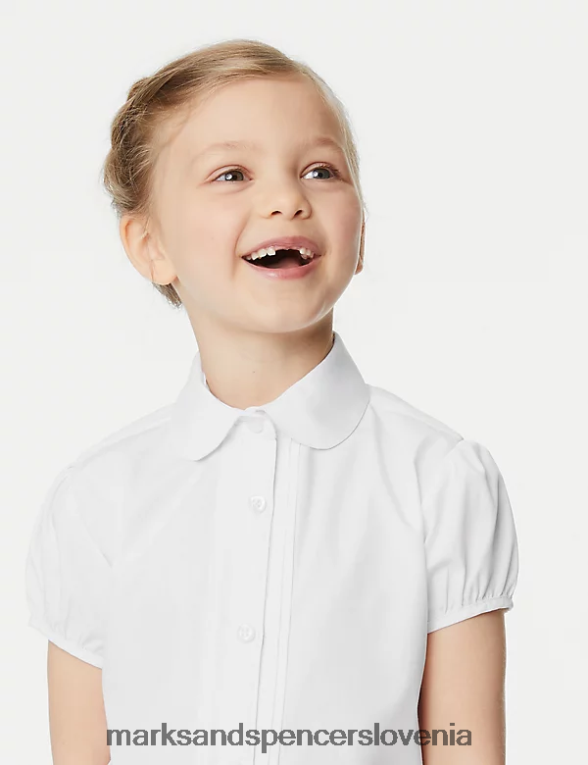 2pk šolske srajce, ki jih je enostavno likati bela Marks & Spencer šolska uniforma otroci 6T8F6X8880