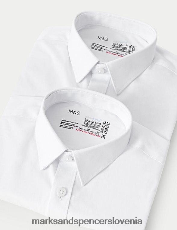 2pk ozke šolske srajce bela Marks & Spencer šolska uniforma otroci 6T8F6X8265
