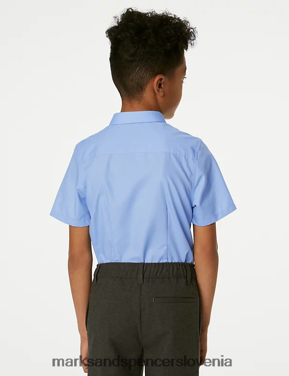 2pk ozke šolske srajce brez železa modra Marks & Spencer šolska uniforma otroci 6T8F6X7870