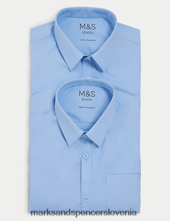 2pk ozke šolske srajce brez železa modra Marks & Spencer šolska uniforma otroci 6T8F6X8074