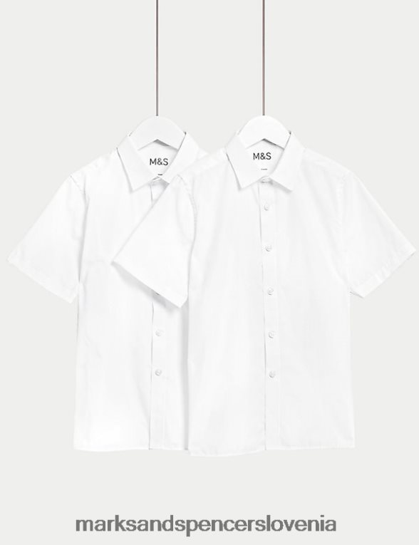 2pk ozke raztegljive šolske srajce bela Marks & Spencer šolska uniforma otroci 6T8F6X8032