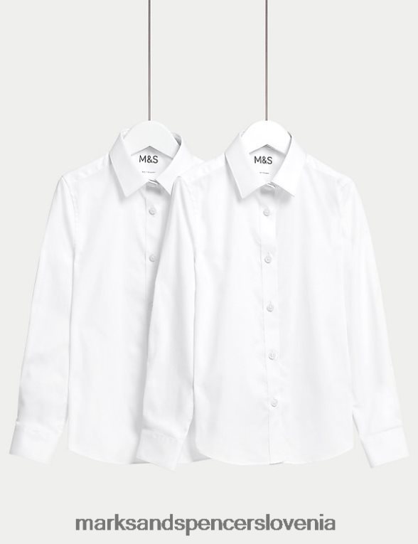 2pk skinny fit šolske srajce bela Marks & Spencer šolska uniforma otroci 6T8F6X9135