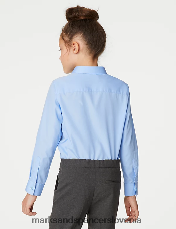 3pk šolske srajce za enostavno likanje modra Marks & Spencer šolska uniforma otroci 6T8F6X9371